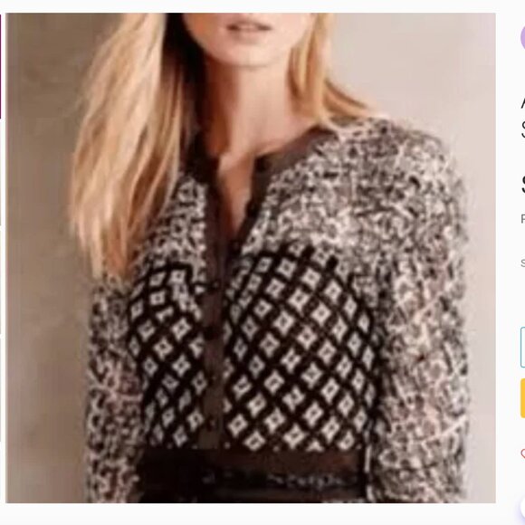 Anthropologie Byron Lars Beguile Melodist Midi Dress Size 2 - Picture 5 of 14